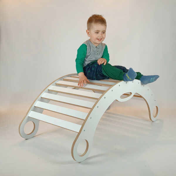 Weissen Rocker für Kinder, Montessori Rocker für Kinder, Wippe, Montessori Wippe, 5