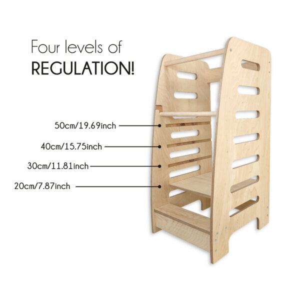 Lernturm, Lernturm für Kinder, Verstellbarer Lernturm, Montessori-Turm, Lernturm für Kleinkinder, Lernturm aus Holz, Umweltfreundlicher Turm, Küchenhelfer für Kinder, Turm aus Birkenholz, Sicherheitsturm für Kinder, Turm mit verstellbarer Höhe, Küchenhelfer für Kleinkinder, Turm aus Naturholz