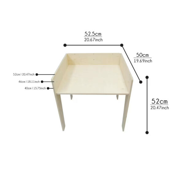bureau réglable en bois pour enfants avec organiseurs