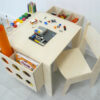 bureau réglable en bois pour enfants avec organiseurs