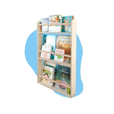 a bookcase for a child, a bookshelf for children's books, a place for children's books,