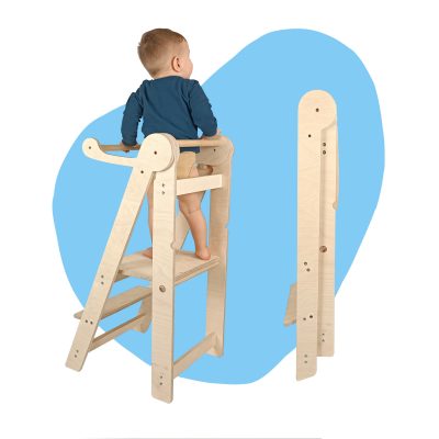 lernturm, lernturm klappbar, lernturm montessori, lernturm klappbar, montessori lernturm, learning tower, kitchen helper, lernturm tisch,